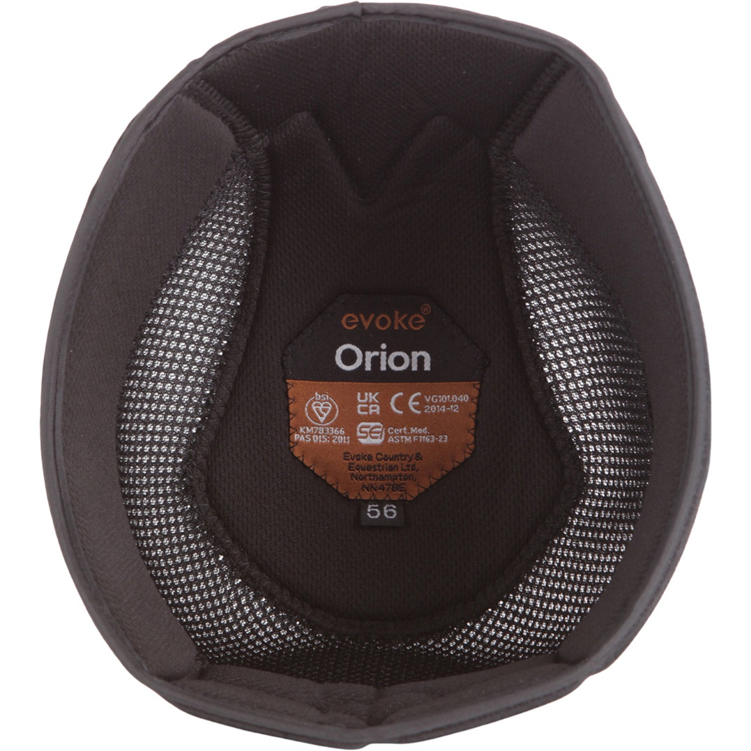 Evoke Unisex Orion Jockey Skull Riding Hat & Liner 200422004 - / / Gunmetal Black Black